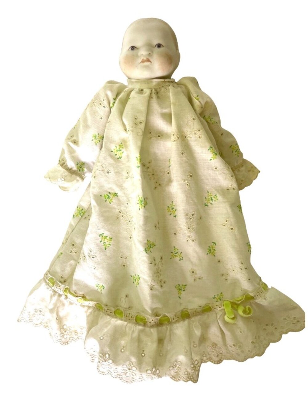 Vintage Bye Lo Baby Doll Reproduction '79 Bisque Head Hands Feet Cloth Body 11"